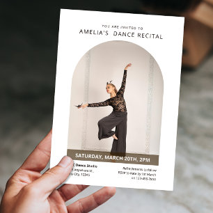 Convite Recital de Dança Minimalista Moderno com Foto Pers