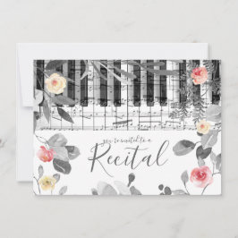 Convite recital de música rosas