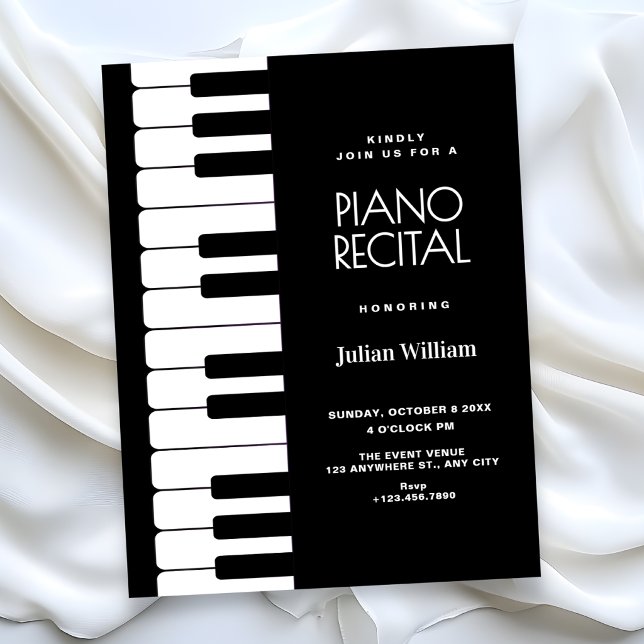 Convite Recital de piano  (Criador carregado)