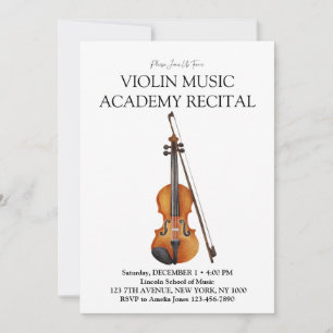 Convite Recital Especial da Academia de Música de Violino
