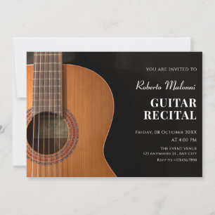 Convite recital moderno de guitarra minimalista
