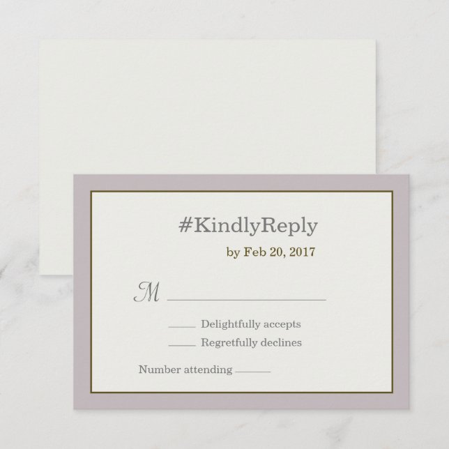 Convite Recolhimento de casamentos personalizado com hasht (Frente/Verso)