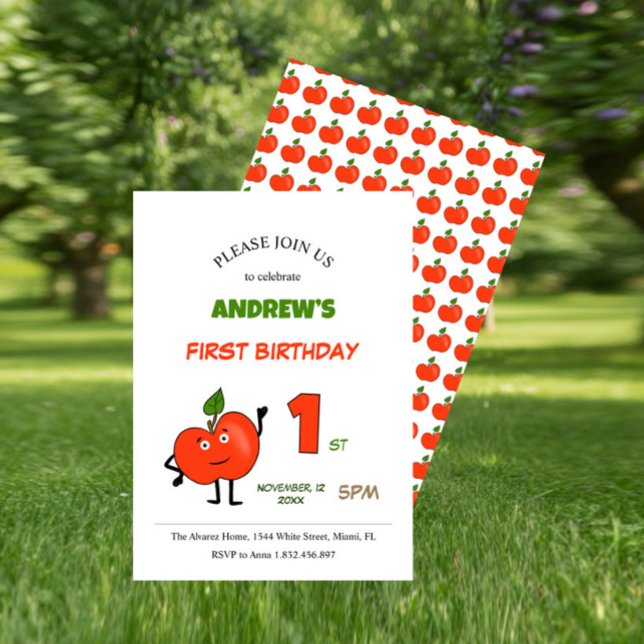 Convite Red apple (Criador carregado)