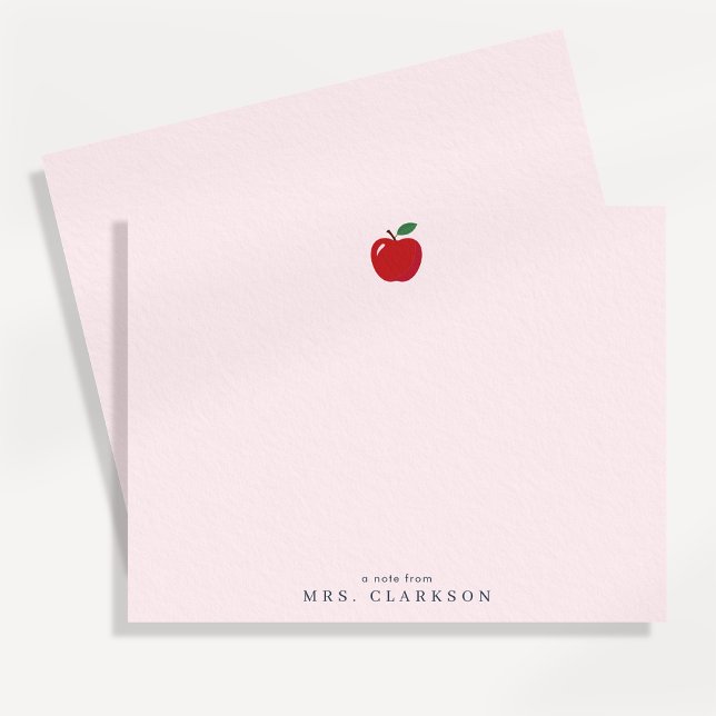 Convite Red Apple Teacher Appreciation Note Card (Criador carregado)