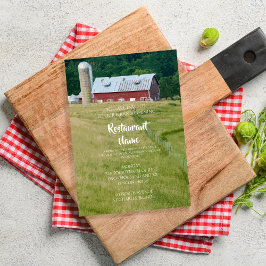 Convite Red Barn Farm to Table Restaurant Grand Opening