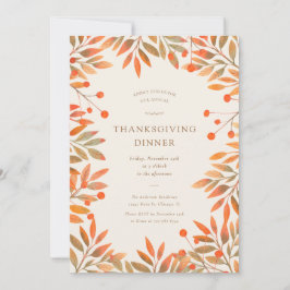 Convite Red Berries e Dourado Saem do Janto de Ação de Gra