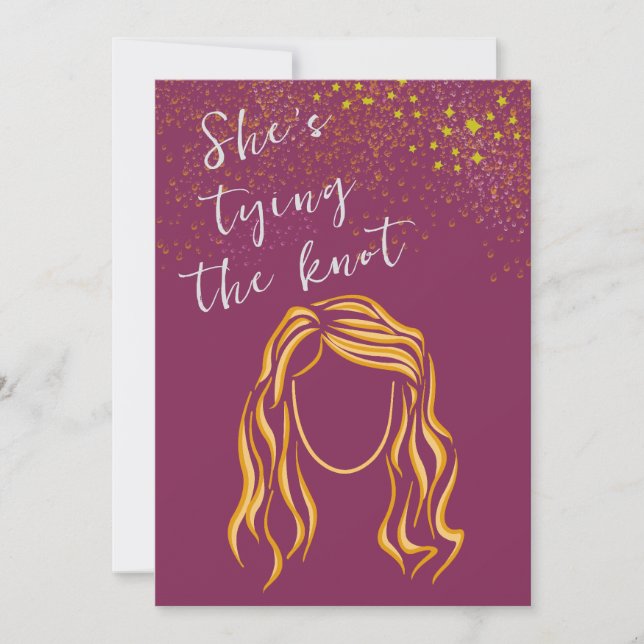 Convite Red Bride to be Girl Bachelorette Party Invitation (Frente)