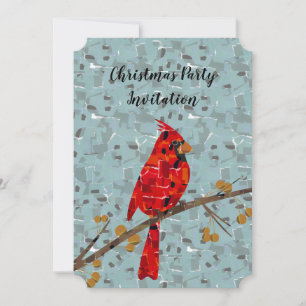 Convite Red Cardinal, a ave do Natal