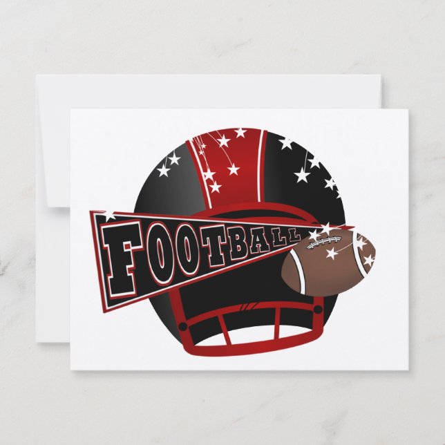 Convite Red e Black de Futebol - SRF (Frente)