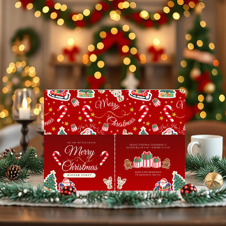 Convite Red Felry Natal HO!HO!HO! Paisagem