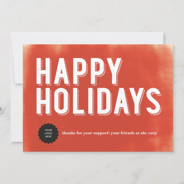 Convite Red Flat de Feriados Pintados (Frente)