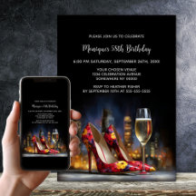 Red Floral Stiletto Shoes Birthday Party