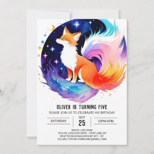 Convite Red Fox Dreams Birthday