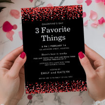 Red Glitter - Coisas Favoritas Black Galentines Pa
