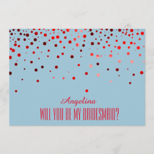 Convite Red Glitter, será minha dama de honra?