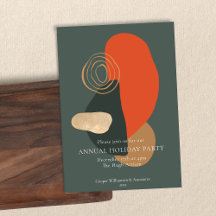 Red Green Modern Abstrato Business Folidy Party