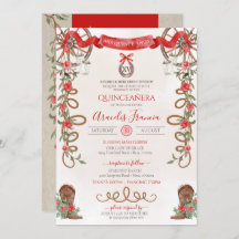 Red Green Rustic Boho Western Charra Quinceanera