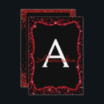 Convite Red Heart Glitter Sparkle Doce Dezesseis Aniversár<br><div class="desc">Nome do Monograma do Coração Vermelho e Convite de aniversário inicial do Confetti Sparkle Glitter 16. Este doce convite de 16 anos é perfeito para a Festa de aniversário Red Confetti Sparkle Glitter Sweet 16,  que procura celebrar com Corações Vermelhos para o Dia de os namorados.</div>