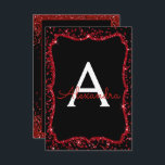 Convite Red Heart Glitter Sparkle Doce Dezesseis Aniversár<br><div class="desc">Nome do Monograma do Coração Vermelho e Convite de aniversário inicial do Confetti Sparkle Glitter 16. Este doce convite de 16 anos é perfeito para a Festa de aniversário Red Confetti Sparkle Glitter Sweet 16,  que procura celebrar com Corações Vermelhos para o Dia de os namorados.</div>