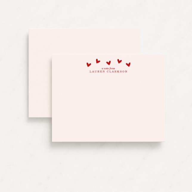 Convite Red Hearts Valentine’s Day Note Card (Criador carregado)