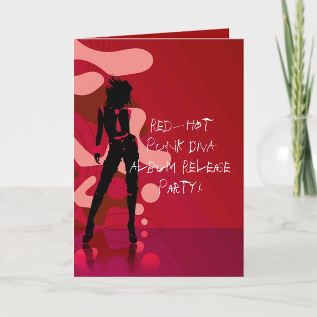Convite Red Hot Punk Diva I (Frente)