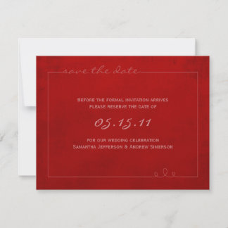 Convite Red Hot Save the Date Announces