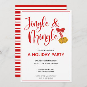 Convite Red Jingle e Mingle Holiday Party