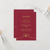 Red Knot Union Double Xi Recepção de casamento Chi