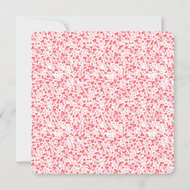 Convite Red Love Hearts – Valentine Collection (Frente)