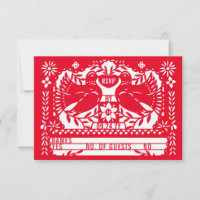 Red Mexicano Fantail Doves Papel Picado RSVP
