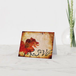 Convite Red Mountain Flower Beautiful RSVP Card