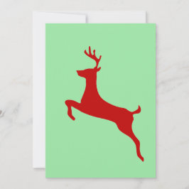 Convite Red Nose Reindeer Christmas Folded Greeting Card