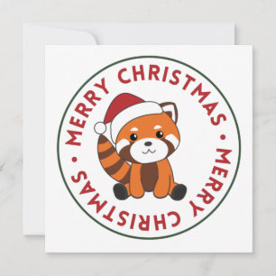 Convite Red Panda Christmas Snow Winter Animals Pandas Inv