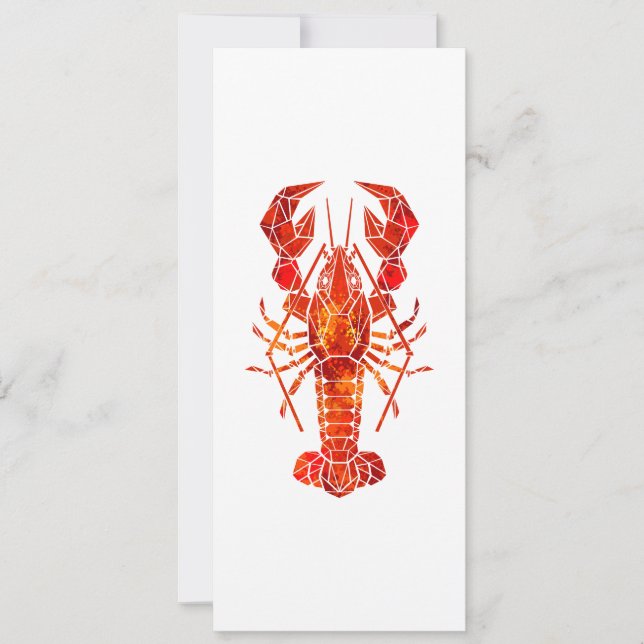 Convite Red polygonal lobster (Frente)