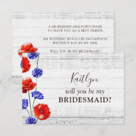 Convite Red Poppy Cornflower Partido Russo Bridal Proposta