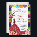 Convite Red Quinceañera Birthday<br><div class="desc">Red Quinceañera Birthday Convite Mis Quince Anos,  15 Birthday</div>