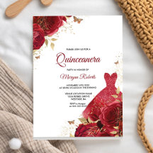 Red Rose Quinceanera 15th Birthday