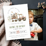 Convite Red Rust Farm Animais Trator Kids Foto Aniversário<br><div class="desc">Se você precisar de outro produto ou personalização correspondente,  por gentileza,  envie uma mensagem via Zazzle.</div>