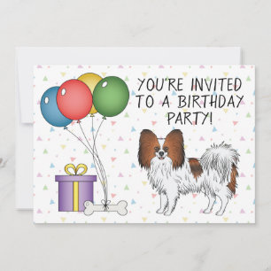 Convite Red Sable Papillon - Cachorro Feliz E Bonito - Ani