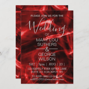Convite Red Smoke Wedding