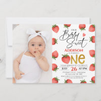 Red Strawberry Berry Sweet Foto Primeiro Aniversár