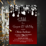 Convite Red Surprise 18th Festa de aniversário<br><div class="desc">Este convite para o aniversário de 18 anos de surpresa vermelha foi feito para estabelecer a palco de uma celebração verdadeiramente memorável. Os modelos de texto personalizáveis permitem adicionar o nome do convidado honrado, os detalhes da festa secreta e o local com facilidade. O seu amado estará presente durante uma...</div>