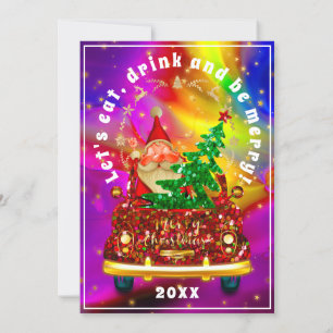 Convite Red Truck Felry Árvore de Natal Brunographic Holo