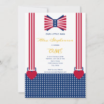 Red White Blue Strips 4 de julho primeiro aniversa