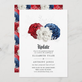 Convite Red White e Blue American Weding Update