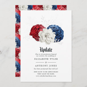 Convite Red White e Blue American Weding Update