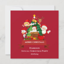 Red & White Simple Feliz Natal