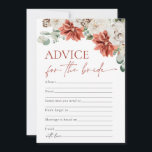 Convite Red Winter Christmas Advice for the Bride Game<br><div class="desc">Red Winter Christmas Advice for the Bride Game</div>