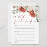 Convite Red Winter Christmas Advice for the Bride Game<br><div class="desc">Red Winter Christmas Advice for the Bride Game</div>