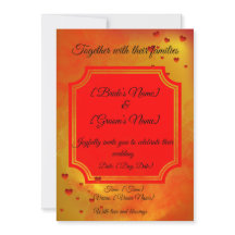Red & Yellow Traditional Wedding Invitation | 